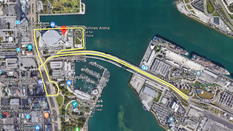 Illustration for article titled The Proposed Miami F1 Circuit Looks Like A Bunch Of Bobby Pins Mashed Together